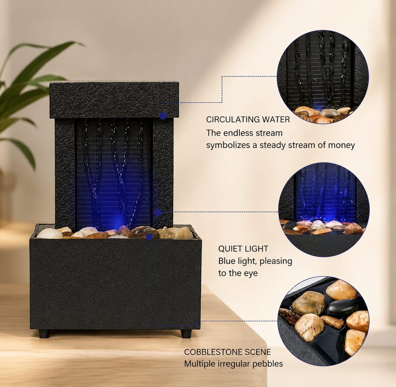 USB LED Water Fountain – Calm & Aesthetic Decor.