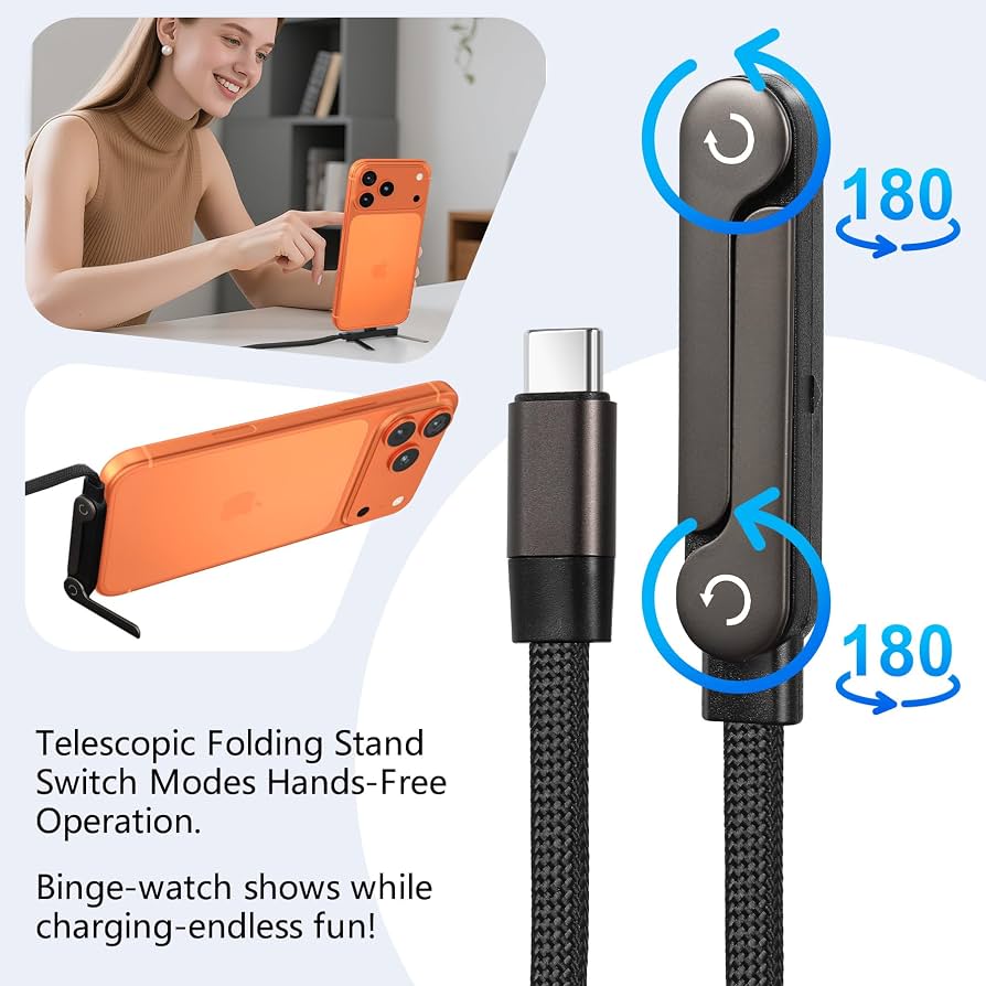 2-in-1 Smart Charging Cable with FREE Type A Converter