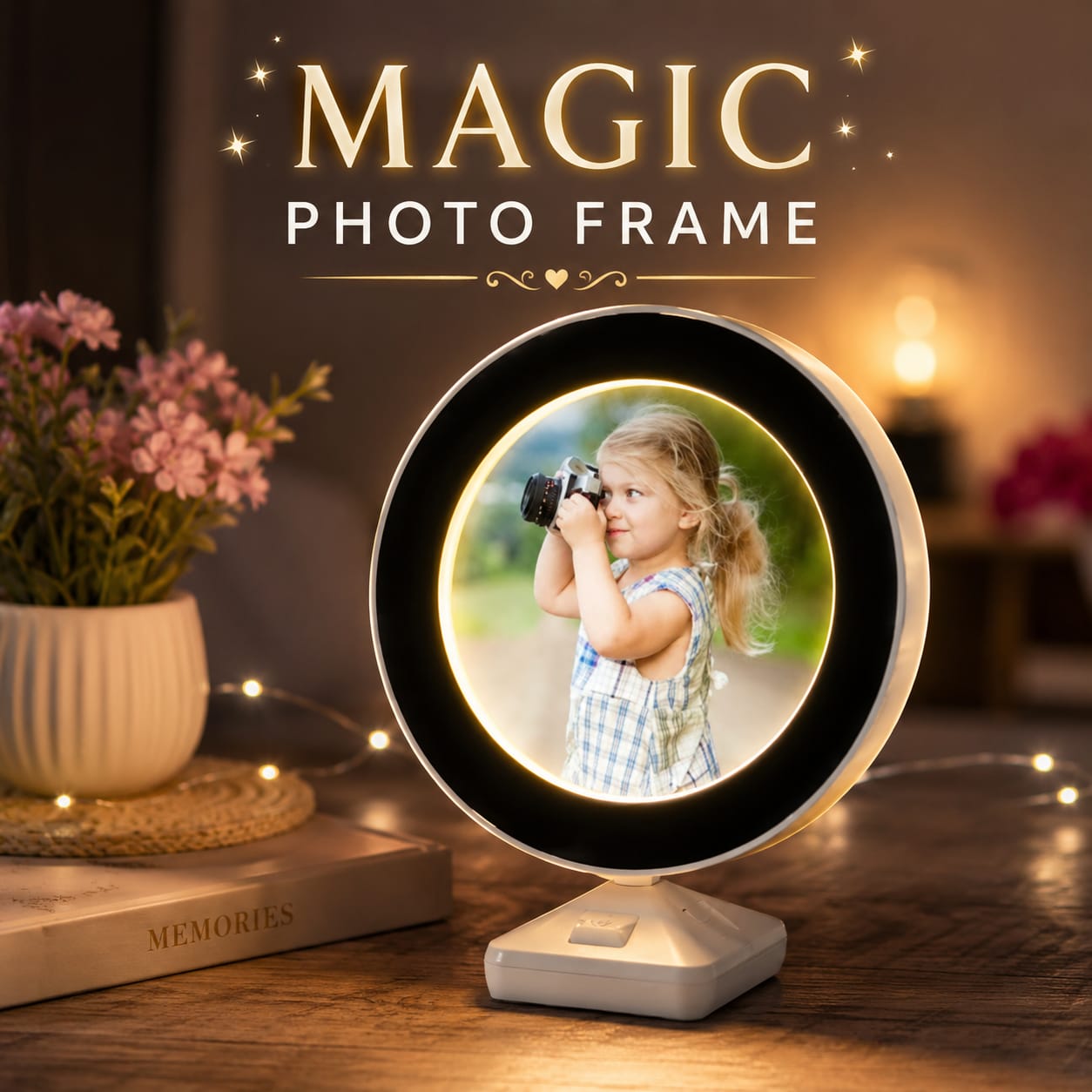 Magic Memory Mirror™ | LED Photo Frame & Night Lamp