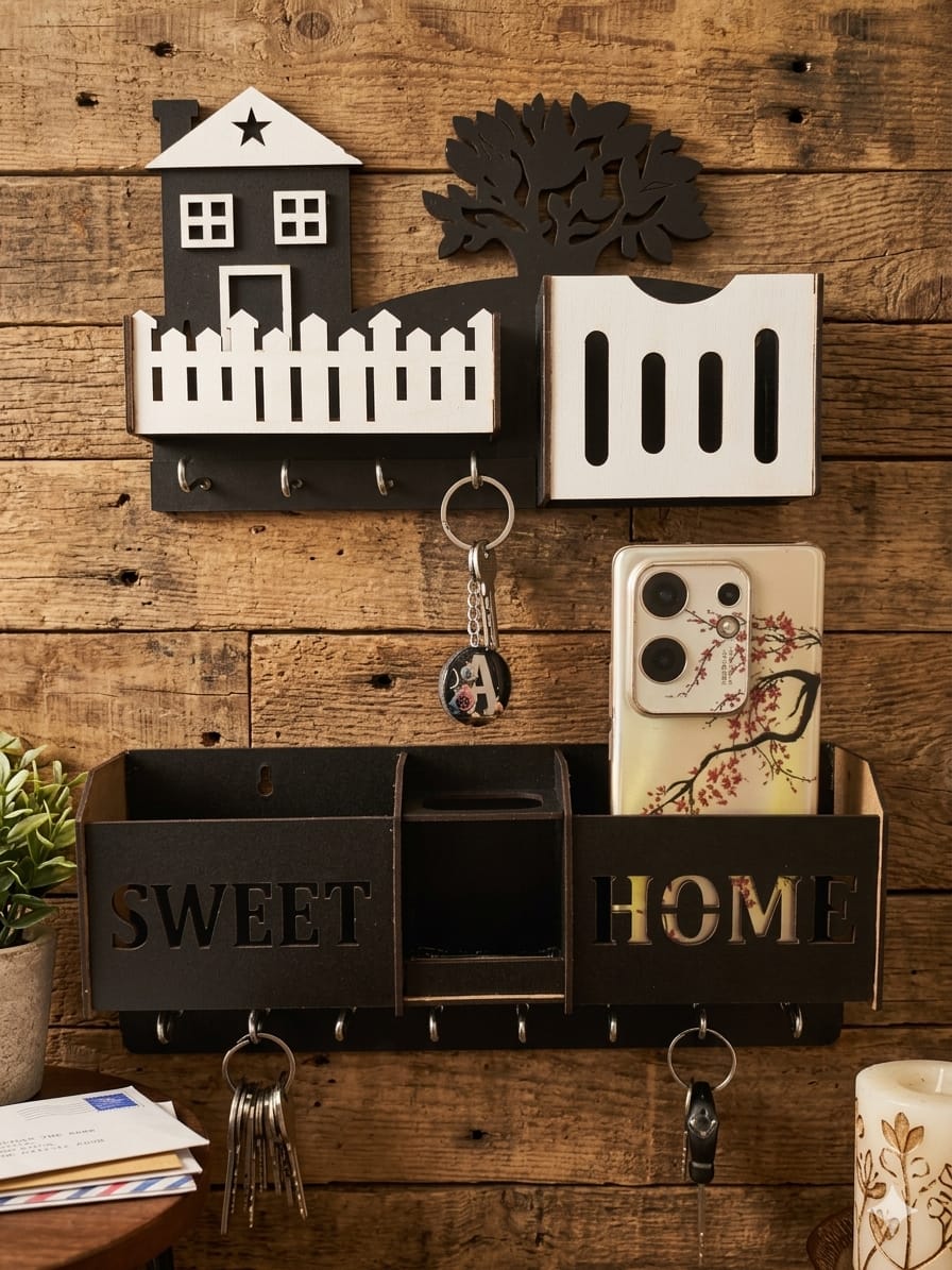 2-Piece Wall Organizer Deal – Keys, Mobile, Accessories All in One Place