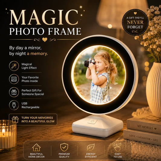 Magic Memory Mirror™ | LED Photo Frame & Night Lamp
