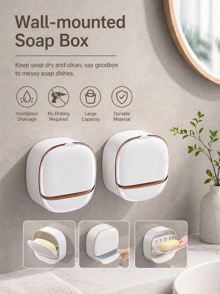 Luxury Wall Mounted Soap Holder with Drainage Tray
