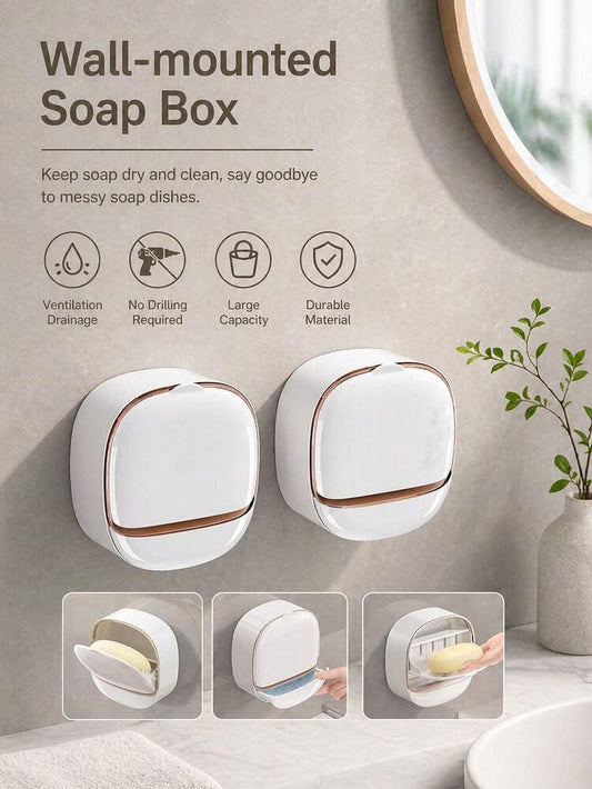 Luxury Wall Mounted Soap Holder with Drainage Tray
